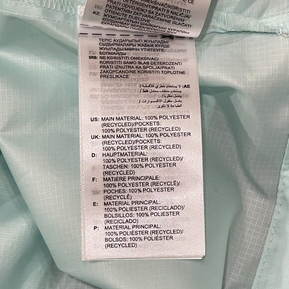 New Adidas Aeroready Jacket Small Full Zip Hood Ice Mint White Lightweight NWT - Picture 10 of 10